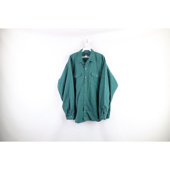 90s Streetwear Mens 3XL Faded Heavyweight Chamois… - image 1