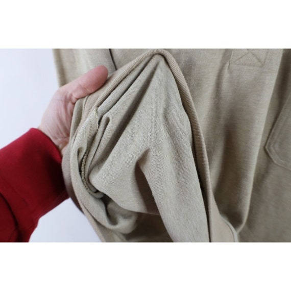 90s Streetwear Mens Large Faded Blank Collared Pu… - image 7
