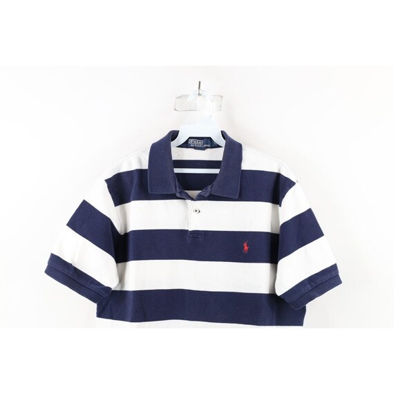 90s Ralph Lauren Mens Large Striped Color Block C… - image 2