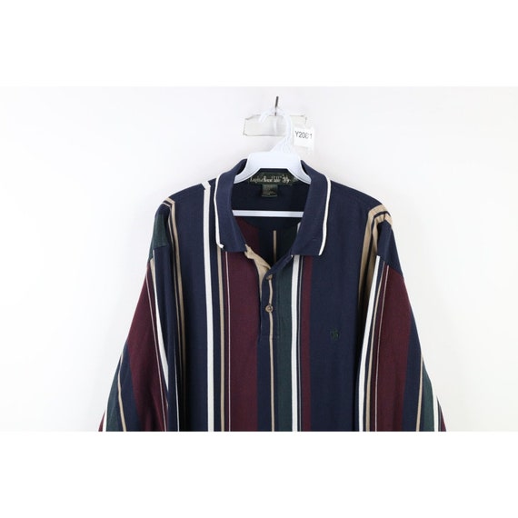 90s Streetwear Mens XL Faded Rainbow Striped Long… - image 2