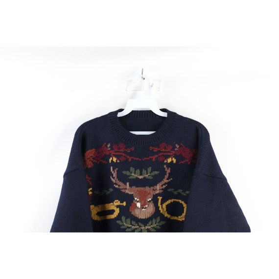 90s Streetwear Womens Large Heavyweight Wool Knit… - image 2