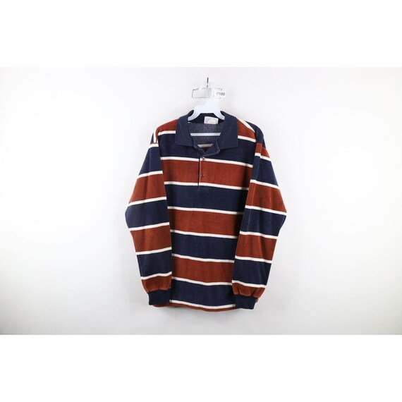 Striped velour polo - Gem
