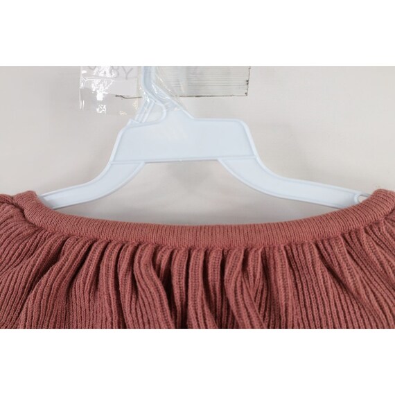 70s Streetwear Womens Large Ribbed Knit Ruffled F… - image 6