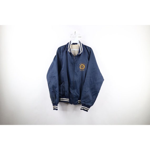 80s Streetwear Mens XL Distressed Rotary Club New York Lined Jacket USA Vintage New York Jacket 1980s Rotary Club Jacket Mens Vintage Etsy Ireland