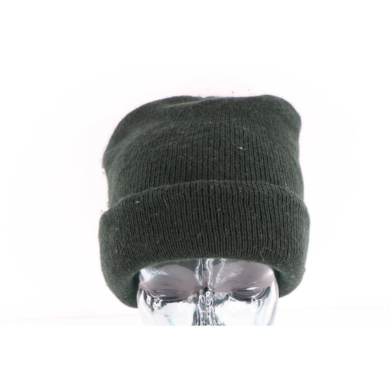 90s Streetwear Blank Chunky Knit Wool Winter Bean… - image 1