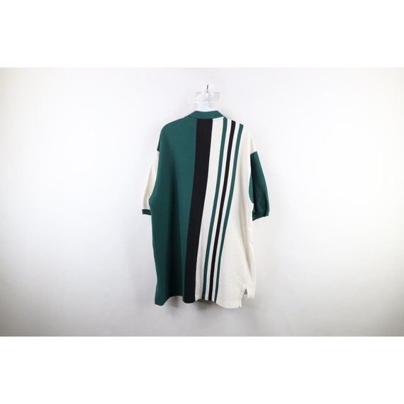 90s Streetwear Mens 2XL Faded Striped Color Block… - image 7