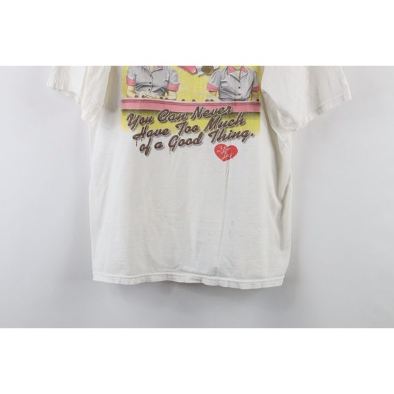 90s Mens Large Distressed I Love Lucy Chocolate F… - image 3