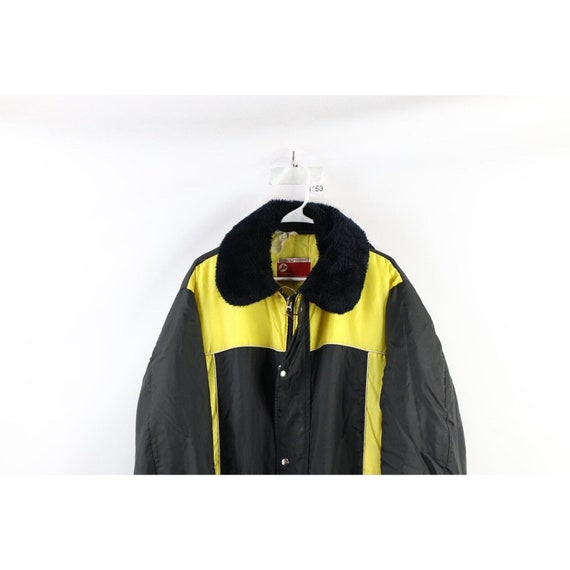70s Mens XL Distressed Belted Snowmobile Racing S… - image 2