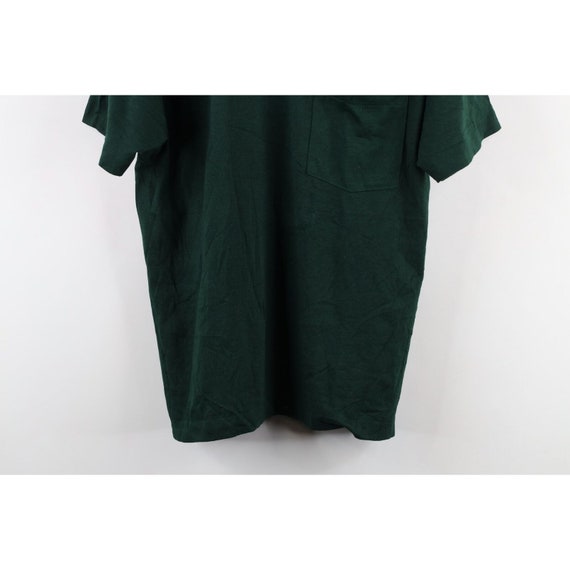 90s Streetwear Mens Large Blank Short Sleeve Pock… - image 3