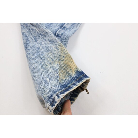 90s Streetwear Womens 13 Distressed Acid Wash Zip… - image 6