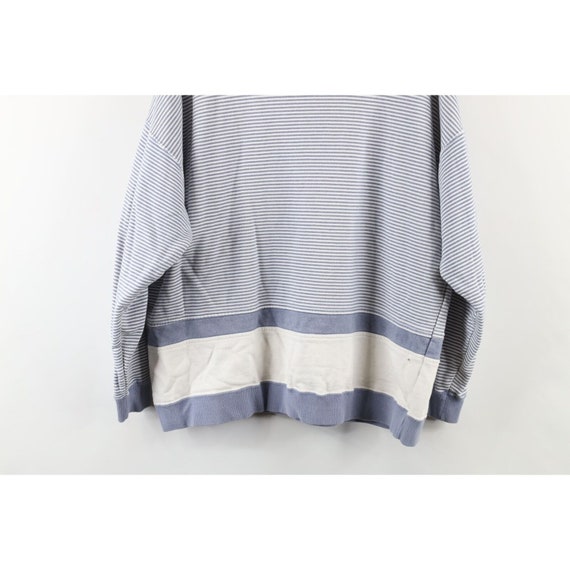 90s Streetwear Womens L Striped Color Block Baggy… - image 9