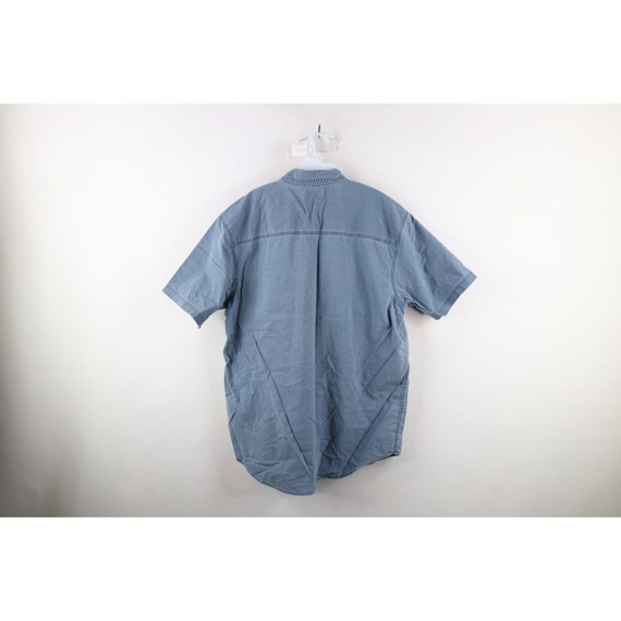90s Streetwear Mens Large Faded Stonewash Collare… - image 8