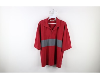 Streetwear des années 90 pour homme, grand polo pull col bloc de couleur délavé, polo bloc de couleur vintage, polo Mob Boss des années 1990, polo vintage