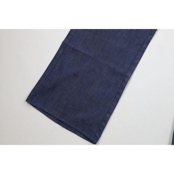 70s Streetwear Mens 34x28 Chambray Wide Leg Bell … - image 5