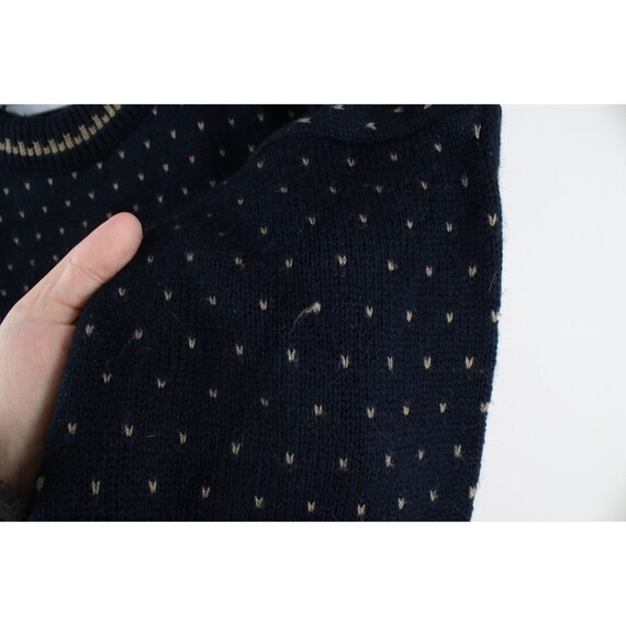 90s Streetwear Womens Large Geometric Knit Crewne… - image 5