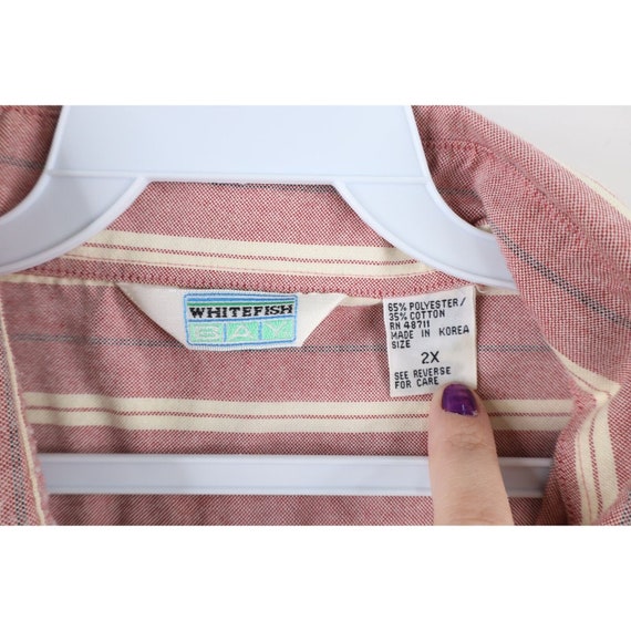 90s Streetwear Mens 2XL Striped Color Block Doubl… - image 5