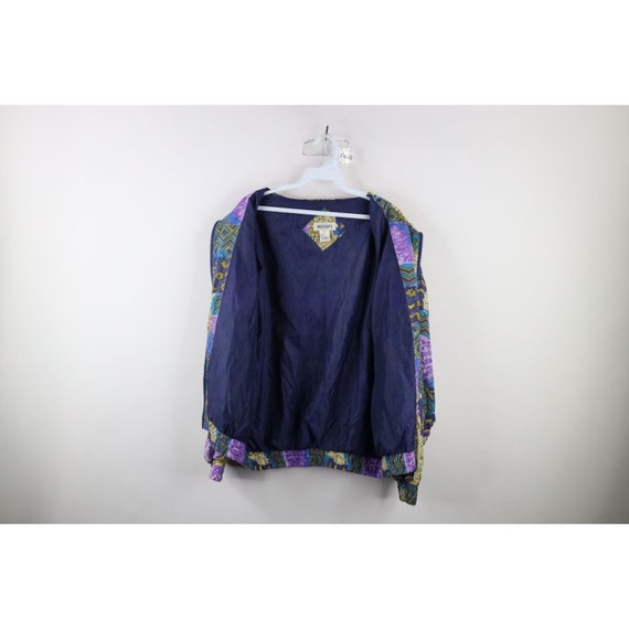 90s Streetwear Womens Size Large Rainbow Flower S… - image 8