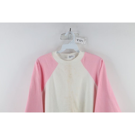 90s Streetwear Womens XL Blank Distressed Color B… - image 2
