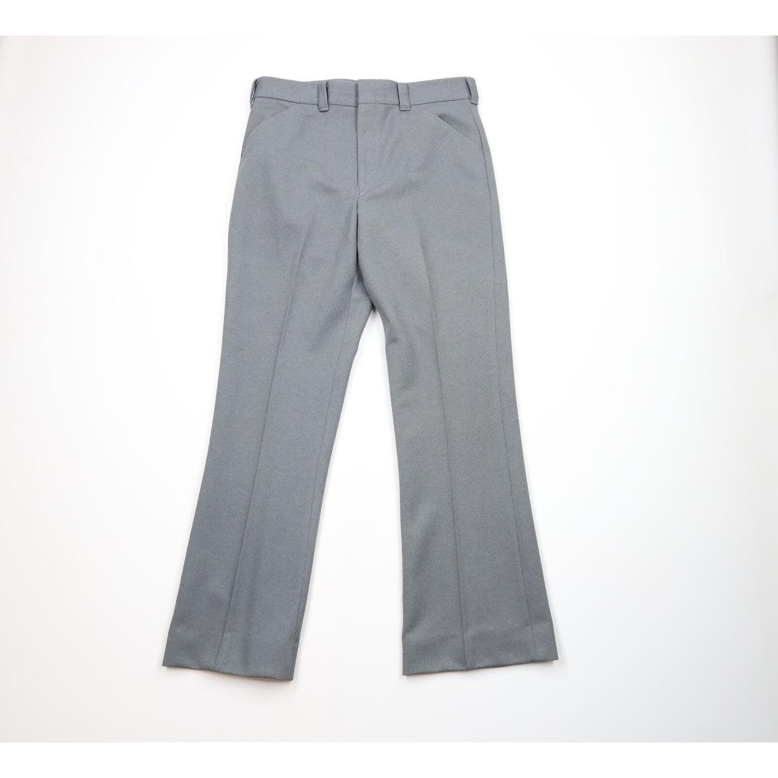 2025激安通販 Streetwear 70s 60s Mens Chino Bottoms Bell Flared Knit 34x32 パンツ