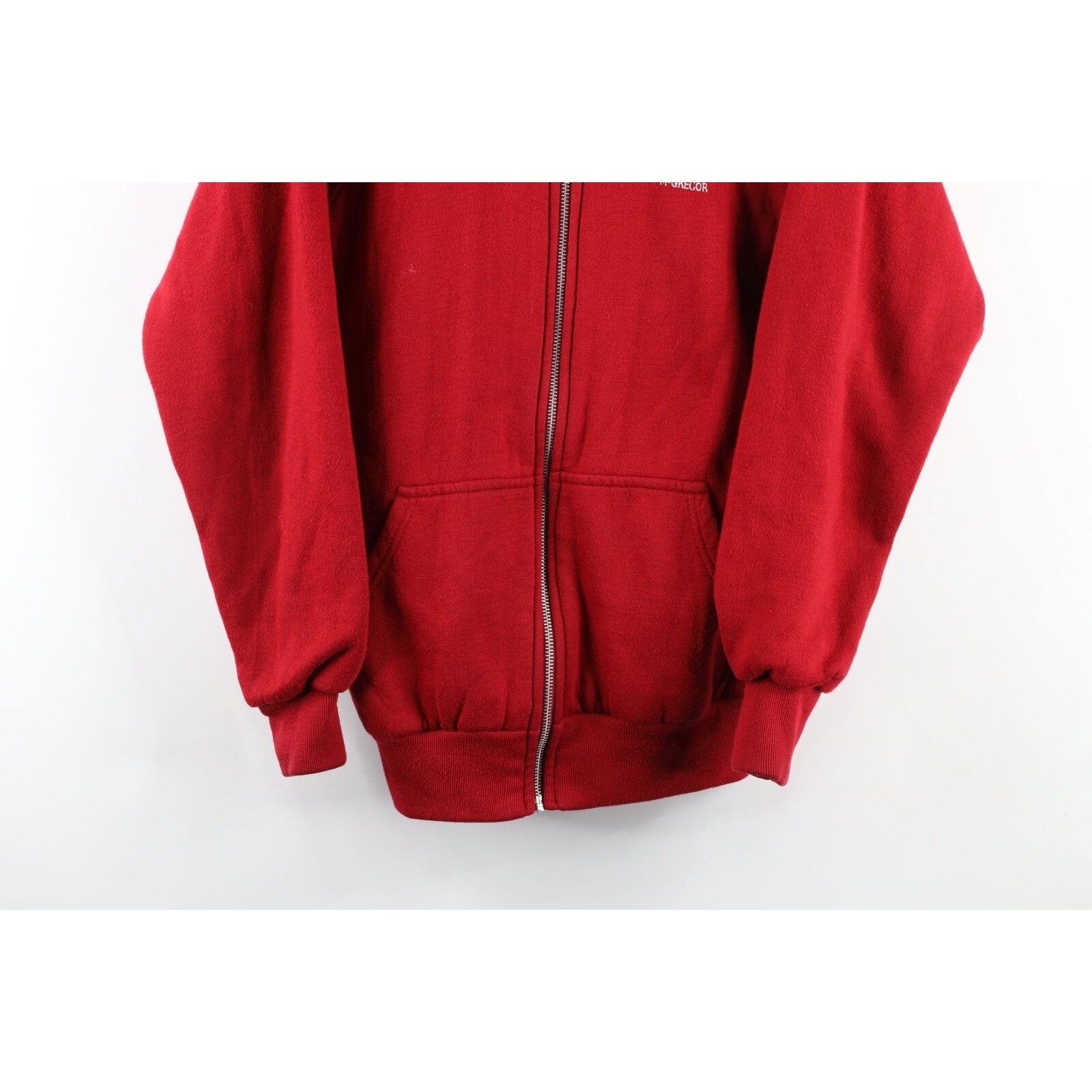トップス 70s vintage fade sweat 70s Streetwear Mens Small Faded Blank Thermal Waffle Knit