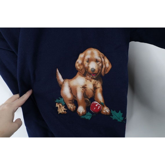 90s Country Primitive Womens XL Puppy Dog Apple S… - image 8