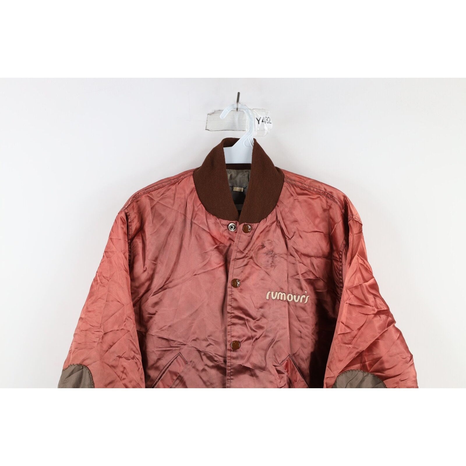 Street Punk Color Block Patchwork Mandarin Collar Outerwear Street Punk Color Block Patchwork Mandarin Collar Outerwear