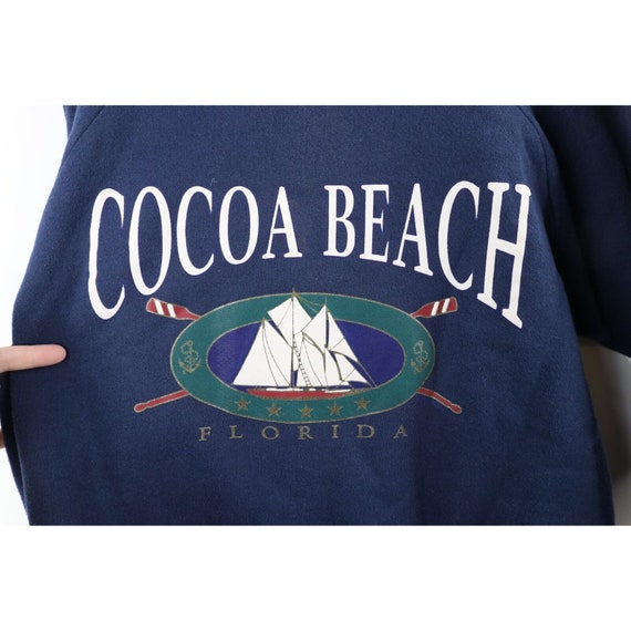 90s Streetwear Mens Large Faded Spell Out Cocoa B… - image 4