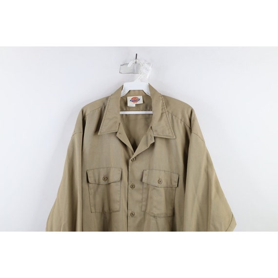 70s Dickies Hombres 18 34 Camisa de boton de trabajo mecanico desgastado Beige EE.UU. Camisa de trabajo Dickies vintage Camisa mecanica Dickies de la decada de 1970 Camisa de los anos 70 Etsy Mexico