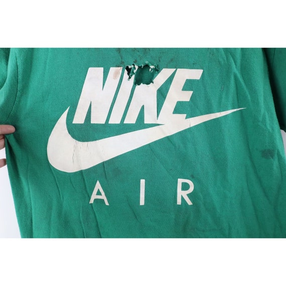 90s Nike Air Mens Medium Thrashed Big Swoosh T-Sh… - image 5