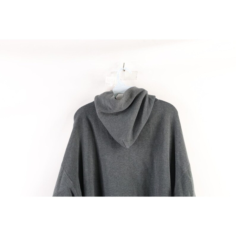 90s Streetwear Mens Size XL Distressed Blank Hoodie Sweatshirt Gray USA, Vintage Mens Blank Hoodie, 1990s Blank Hoodie, 1990s Sweatshirt image 8