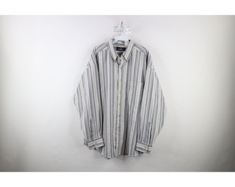Chemise boutonnée à col bloc de couleur rayé délavé Streetwear des années 90 pour homme, chemise boutonnée à rayures vintage, chemise boutonnée bloc de couleur des années 90