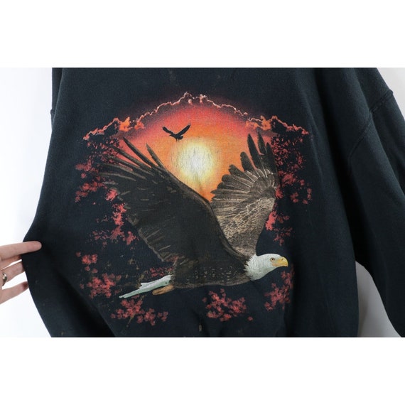 90s Streetwear Mens Medium Thrashed Nature Eagle … - image 7