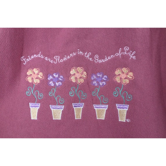 90s Country Primitive Womens 2XL Garden Flowers F… - image 4