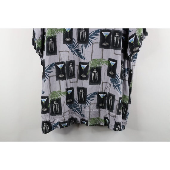 90s Streetwear Mens XL Palm Tree Martini Shaker C… - image 9