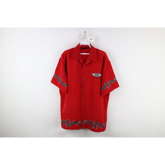 90s Harley Davidson Mens Medium Spell Out Fire Hawaii Tribal 90s Harley Davidson Mens Medium Spell Out Fire Hawaii Tribal