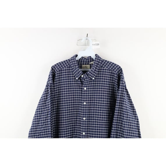 90s LL Bean Mens XLT Faded Collared Button Down S… - image 2