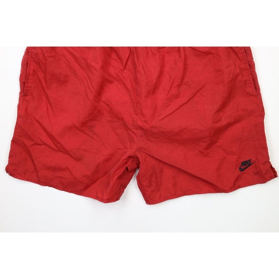 90s Nike Mens Large Faded Big Swoosh Lined Shorts… - image 3