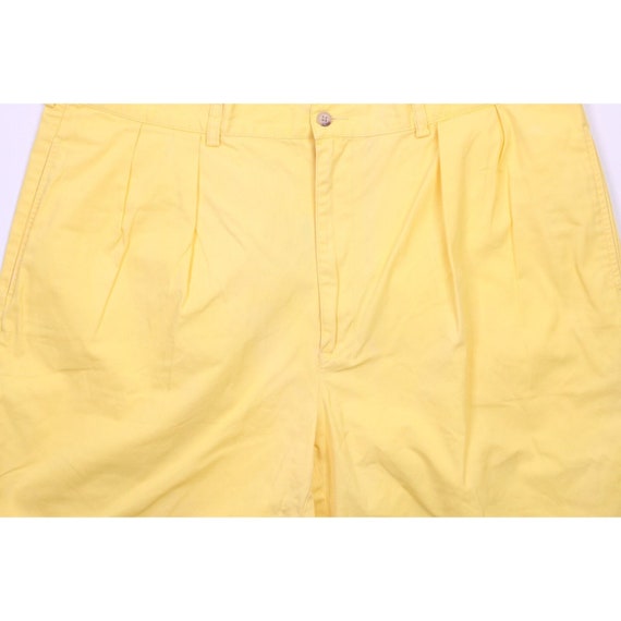 90s Ralph Lauren Mens 40  Faded Pleated Cotton Ch… - image 3