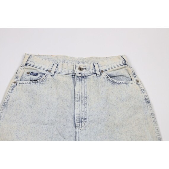 90s Lee Womens Size 12 Distressed Acid Wash Strai… - image 2