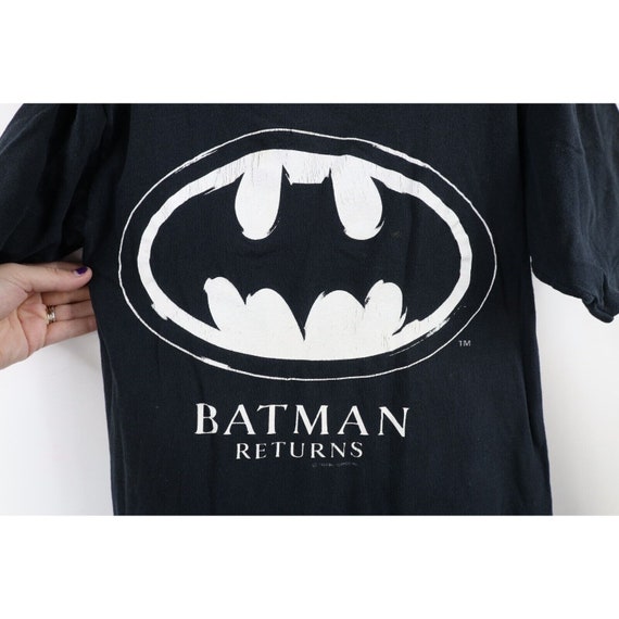 90s Boys XL Faded Spell Out Batman Returns Movie … - image 4