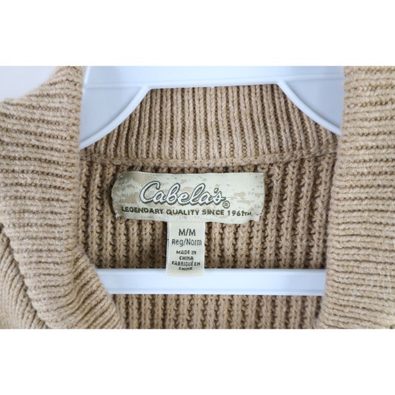 90s Cabelas Mens Size Medium Boxy Fit Cotton Knit… - image 4