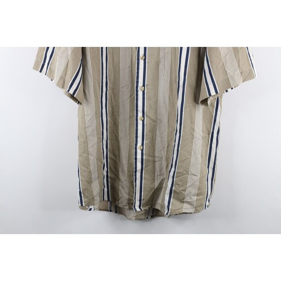 90s Streetwear Mens XL Faded Striped Baggy Fit Sh… - image 3