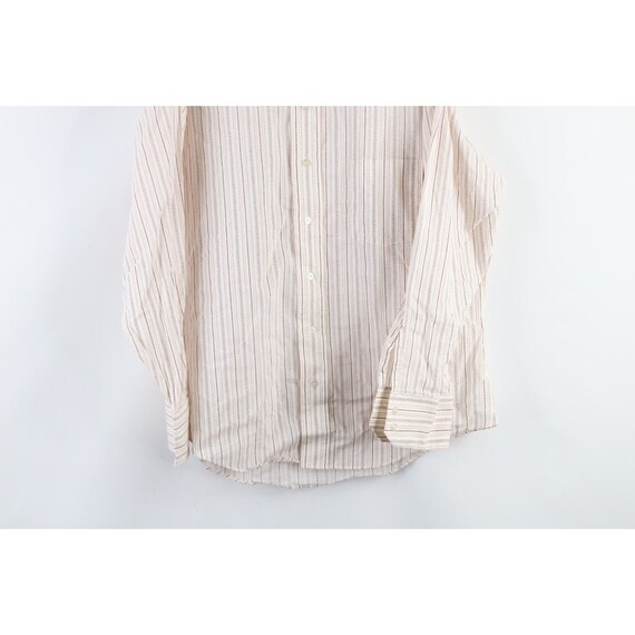 60s Streetwear Mens 17 34 Striped Collared Disco … - image 3
