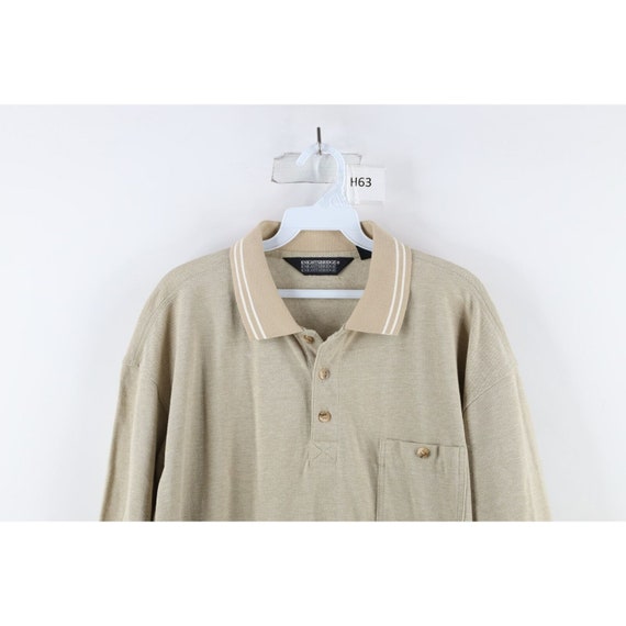 90s Streetwear Mens Large Faded Blank Collared Pu… - image 2