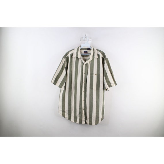 90s Streetwear Mens M Faded Striped Color Block S… - image 1