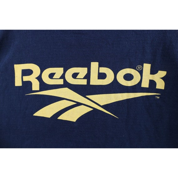 90s Reebok Mens XL Faded Spell Out World Fives So… - image 6
