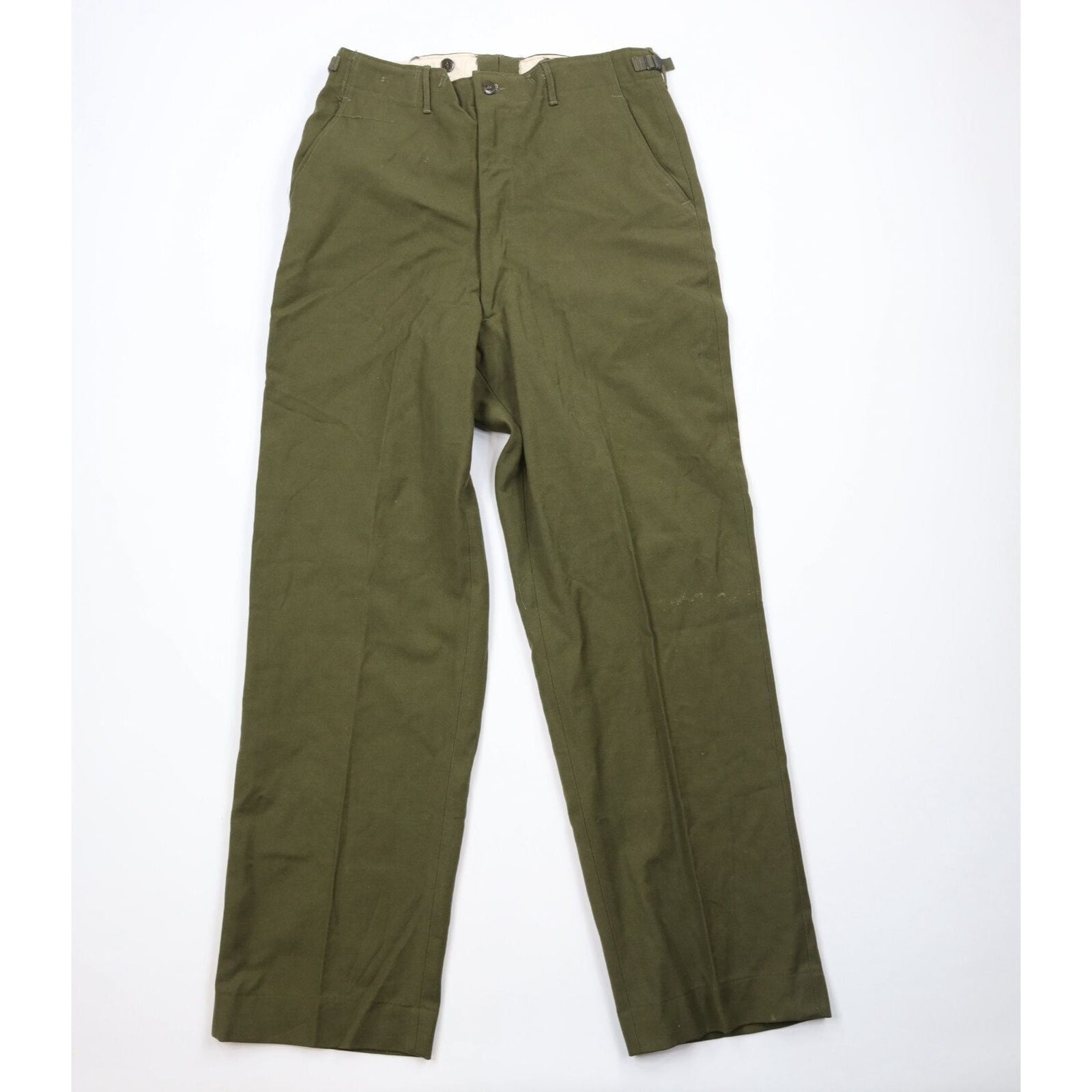 1950s Men’s Ties, Bow Ties – Vintage, Skinny, Knit 50S Korean War Mens Medium Wool M1951 Field Pants Trousers Green Usa, Vintage Pants, 1950S Military $119.95 AT vintagedancer.com