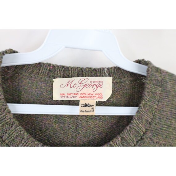 70s Streetwear Mens Size 46 Blank Shetland Wool K… - image 5