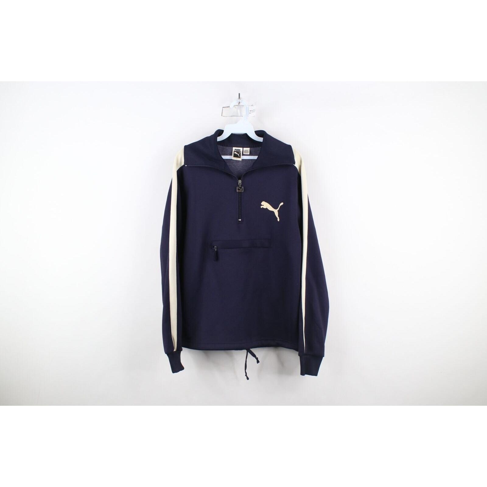 トップス 90s PUMA HALF ZIP SWEAT VINTAGE PUMA SWEATSHIRT HALF ZIP SIZE M big logo 90s retro