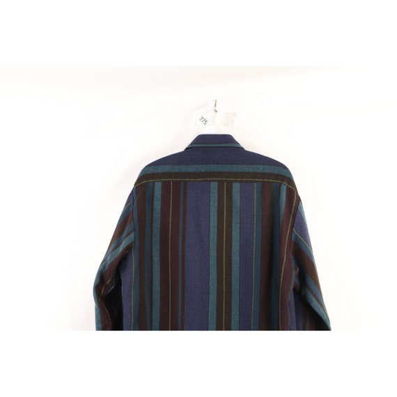 90s Streetwear Mens Medium Rainbow Striped Knit C… - image 7